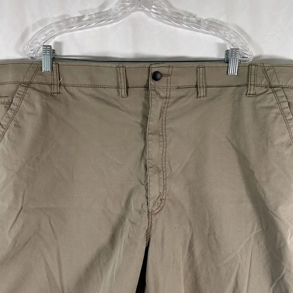 Wrangler Shorts Men's 48 Brown Pockets Cotton Blend 9.5" Inseam Button Zip - Picture 2 of 10